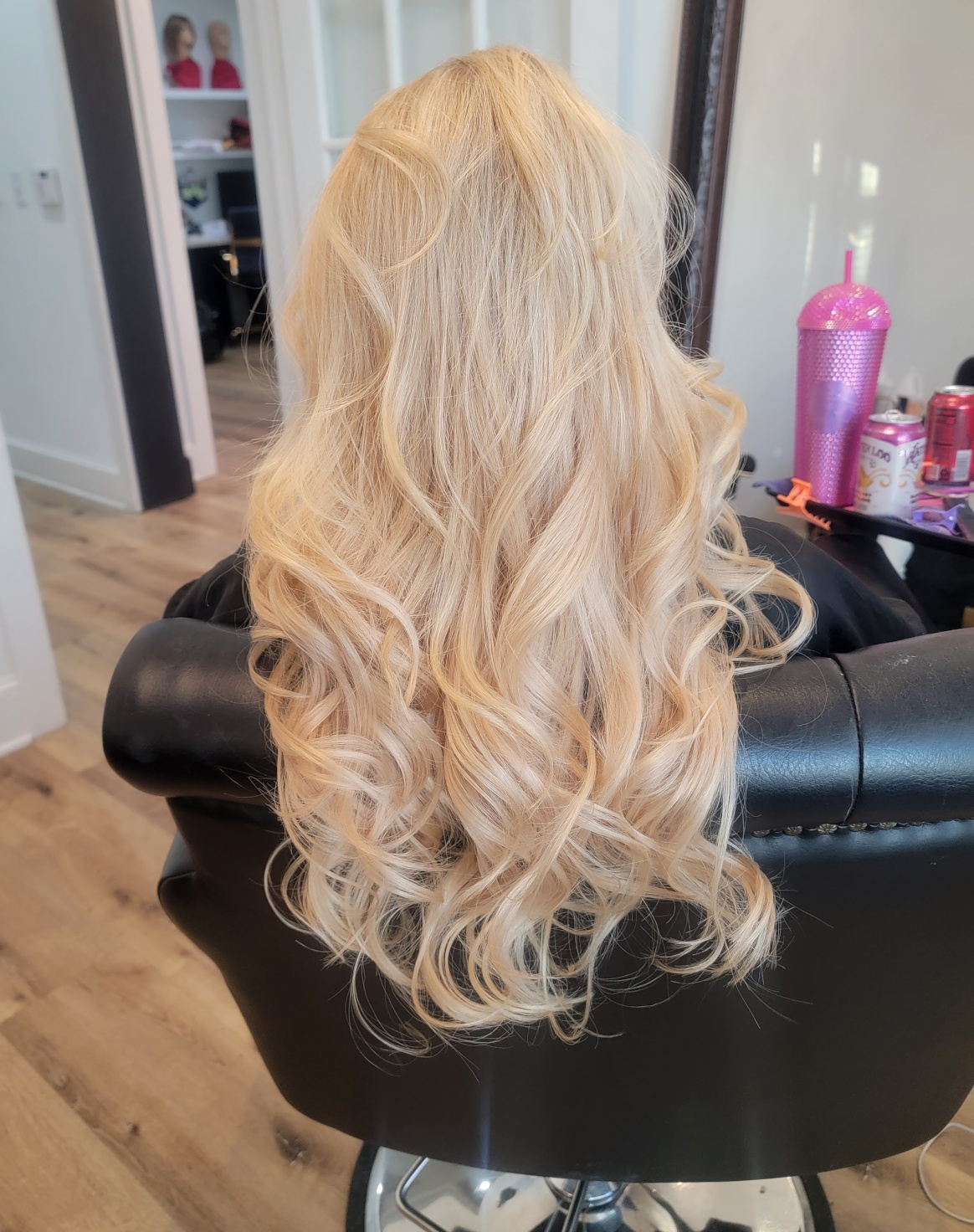 Hair extension results showing added volume and length for fuller, longer hair